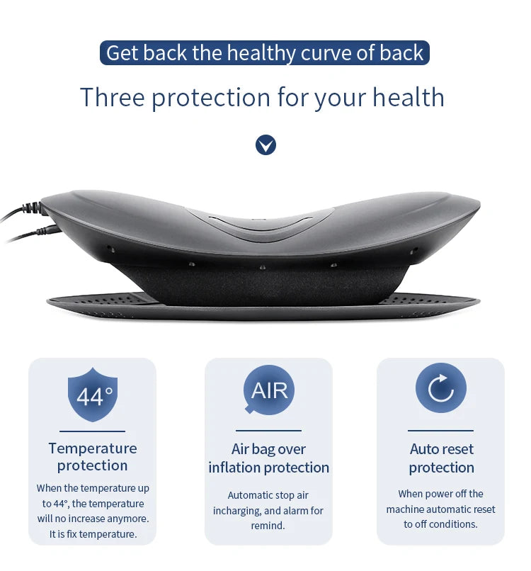 Multi-Level Electric Lumbar Traction Device | Inflatable, Heated Vibration for Back & Spine Relief 
| Multi-Level Vibration, Hot Compress for Lumbar Relief