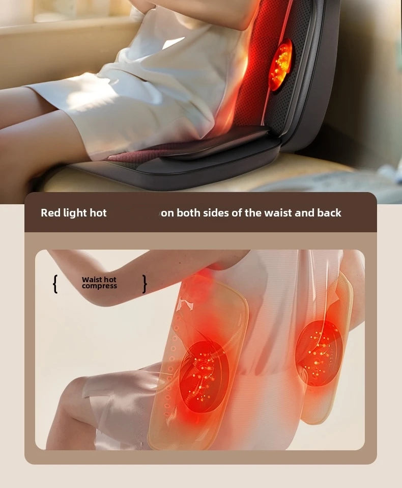 Electric Massage Chair Pad with Heat | Full Body Vibration & Kneading Therapy 
| Back Massager for Chair, Sofa, Home & Office