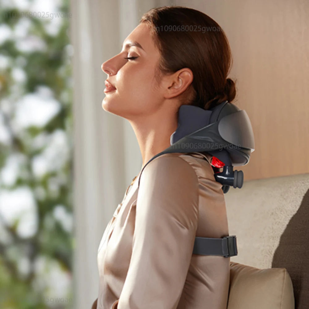 Deep Tissue Premium Shiatsu Neck & Shoulder Massager with Heat | Kneading, Stress & Discomfort Relief & Beating for Pain Relief