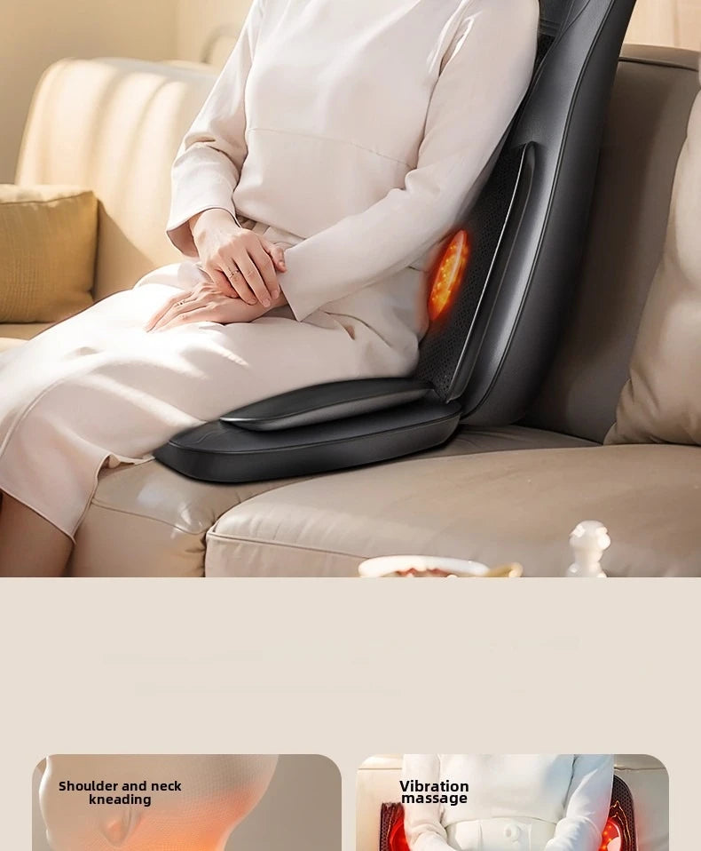 Electric Massage Chair Pad with Heat | Full Body Vibration & Kneading Therapy 
| Back Massager for Chair, Sofa, Home & Office
