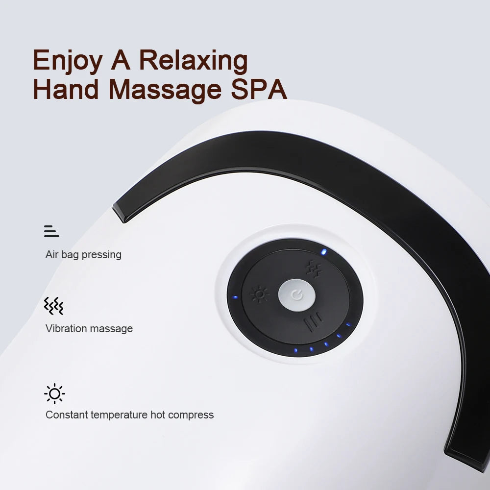 Smart Heated Wireless Electric Hand Massager | Air Compression & Hot Compress for Arthritis, Numbness & Muscle Relief