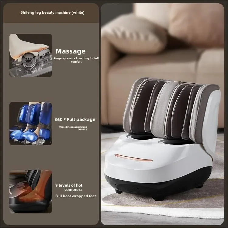 Premium Spa-Quality Electric Foot & Leg Massager with Air Compression, Heat & Vibration | Deep Kneading & Full Wrap Relief
