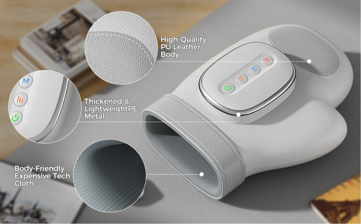 Professional Hand Massager with Heat Compression Therapy, Pain Relief Glove, Arthritis & Wrist Carpal Tunnel Neuropathy Circulat