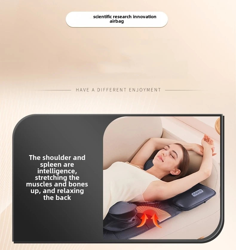 Advanced Heated Full Body Massage Mat | Heated Airbag, Vibration & Swing Motion with Lumbar & Neck Traction (Remote Operated)