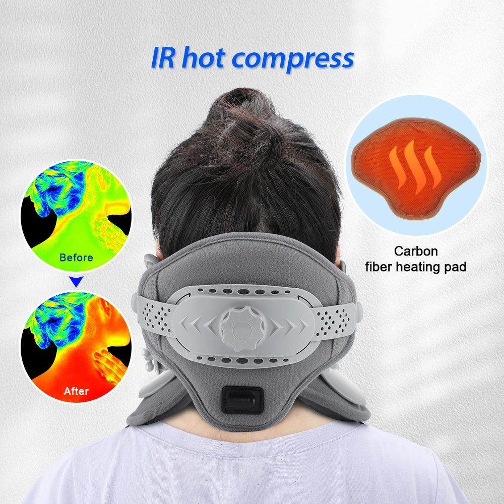 Smart Adjustable Heated Cervical Neck Traction Collar | Posture Correction & Spine Alignment for All Ages
