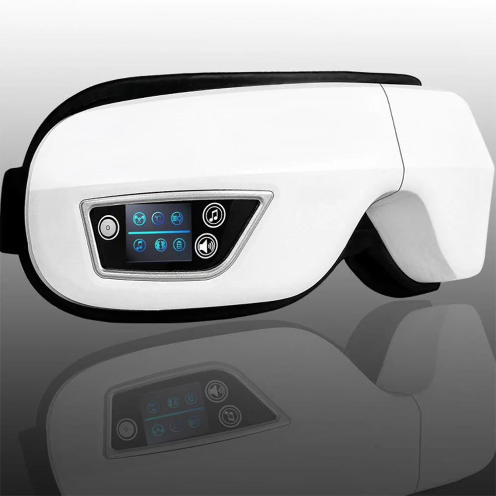 Luxurious 6D Smart Eye Massager with Air Compression & Bluetooth Music | Vibration Therapy for Eye Care