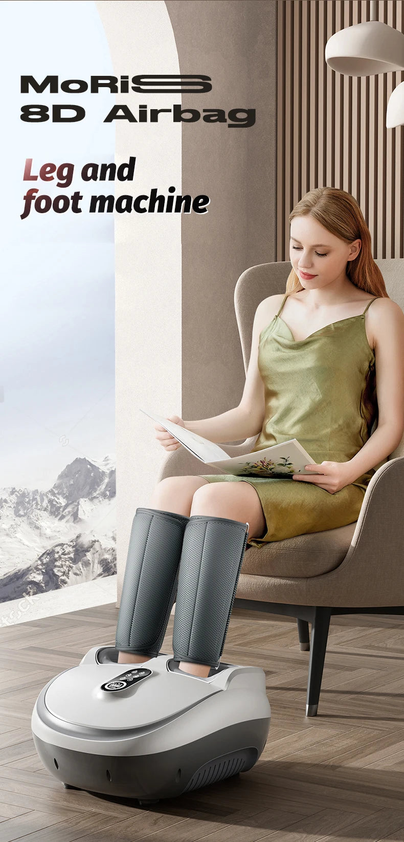 Advanced Multi-Function Electric 8D Foot & Calf Massager | Multi-Functional Kneading, Heating, Rolling & Airbag Compression