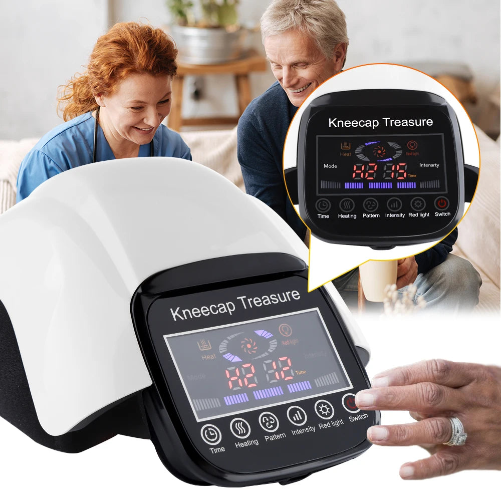 Smart Knee Massage Hot Compress Knee Relax Massager Knee Cap Treasure Laser Infrared Elbow Shoulder Massager Relive Joint Pain