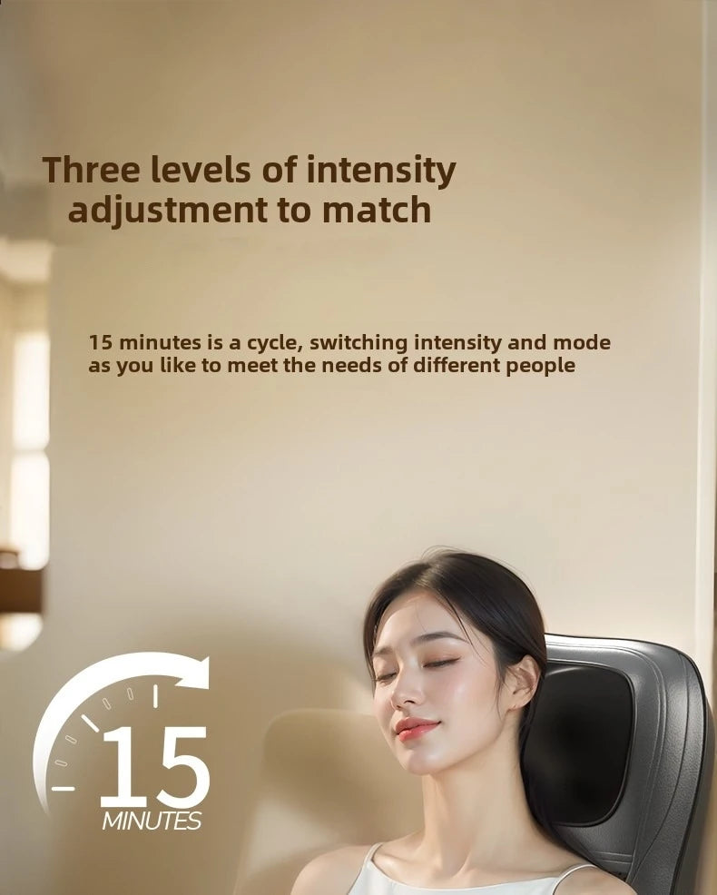 Electric Massage Chair Pad with Heat | Full Body Vibration & Kneading Therapy 
| Back Massager for Chair, Sofa, Home & Office