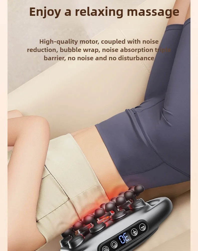 Professional High-Quality 32-Head Deep Tissue Massage Gun | Wireless High-Frequency Vibration with Red Light Therapy for Deep Muscle Relief | Red Light for Full Body Relaxation