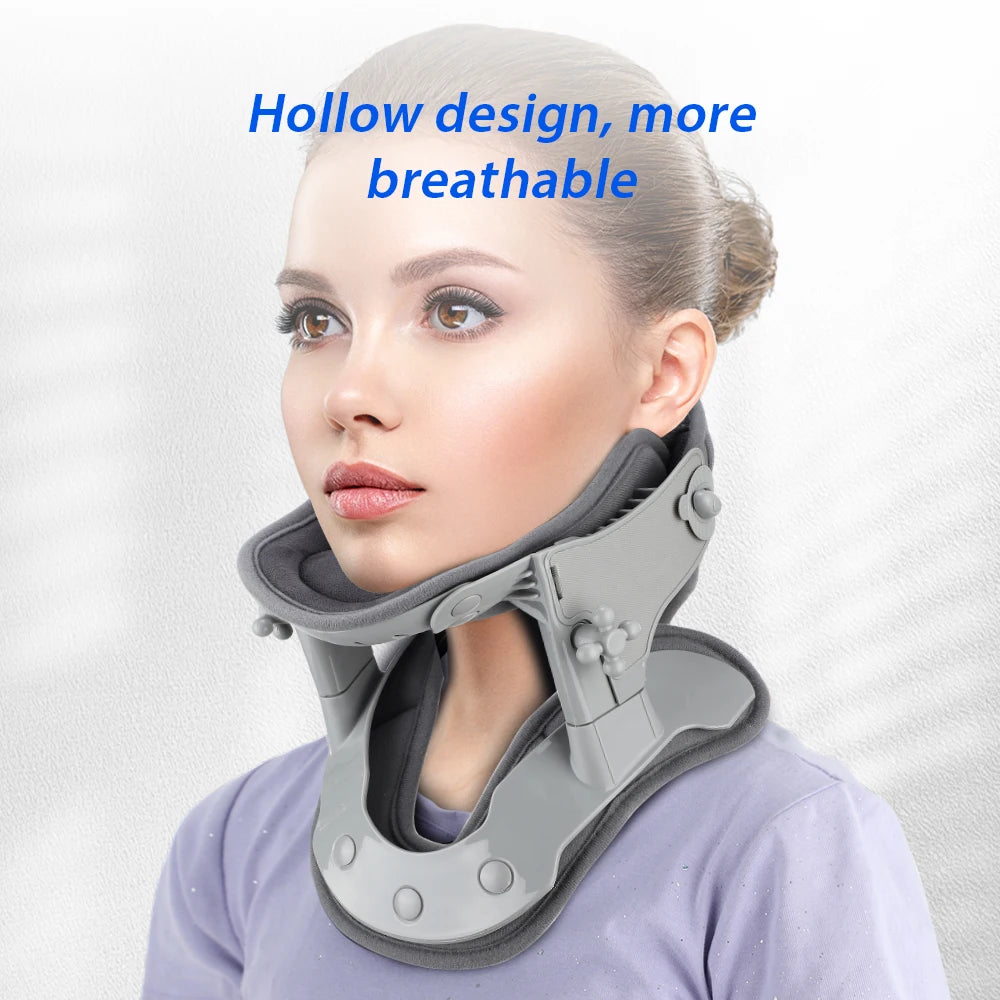 Smart Adjustable Heated Cervical Neck Traction Collar | Posture Correction & Spine Alignment for All Ages