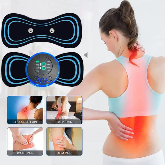 Discreet Relief: Intelligent Mini Neck & Shoulder Massage Patch | Portable, USB Rechargeable with Multi-Level Intensity Adjustment
