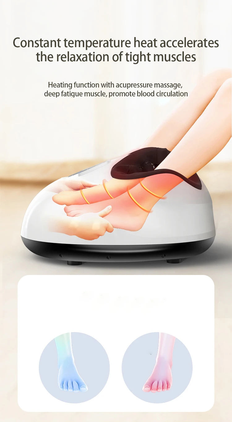Advanced Foot Massager with Multi-Mode Therapy | Heated Kneading, Vibration & Acupressure for Relieves Leg & Foot Soreness