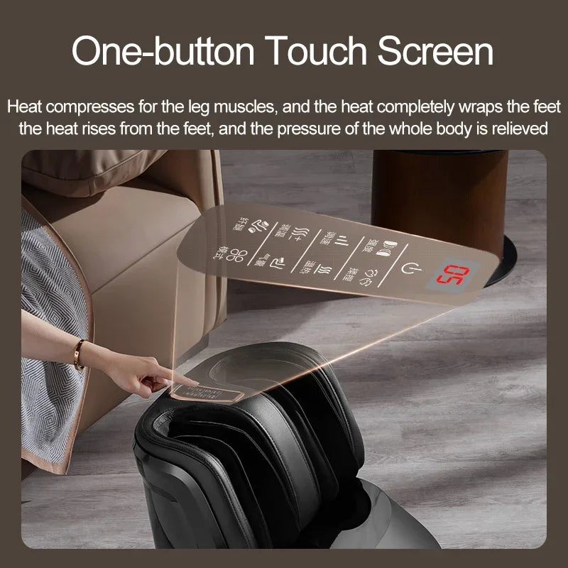 Premium Spa-Quality Electric Foot & Leg Massager with Air Compression, Heat & Vibration | Deep Kneading & Full Wrap Relief