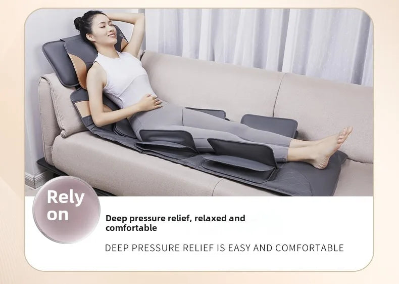 Advanced Heated Full Body Massage Mat | Heated Airbag, Vibration & Swing Motion with Lumbar & Neck Traction (Remote Operated)
