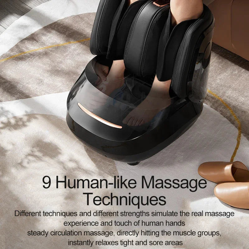 Premium Spa-Quality Electric Foot & Leg Massager with Air Compression, Heat & Vibration | Deep Kneading & Full Wrap Relief