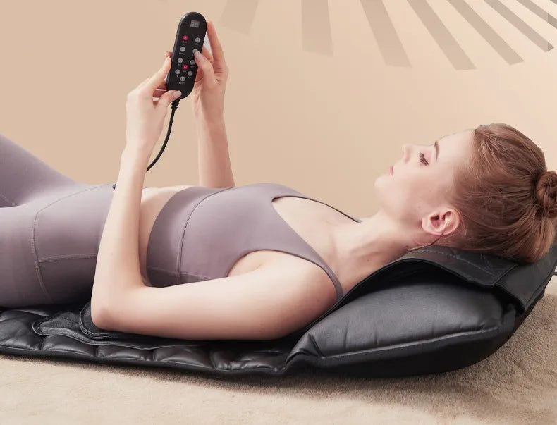 Advanced Heated Full Body Massage Mat | Heated Airbag, Vibration & Swing Motion with Lumbar & Neck Traction (Remote Operated)