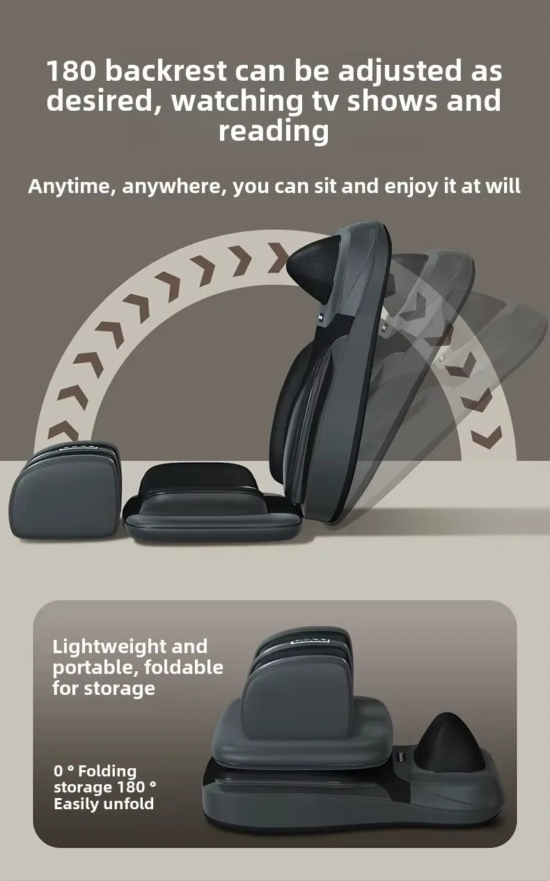 5 in 1 Folding Chair Type Massager Massage Chair Power Full Body Massager Neck Shoulder Rolling Pad Waist Back Cervical Spine Cu