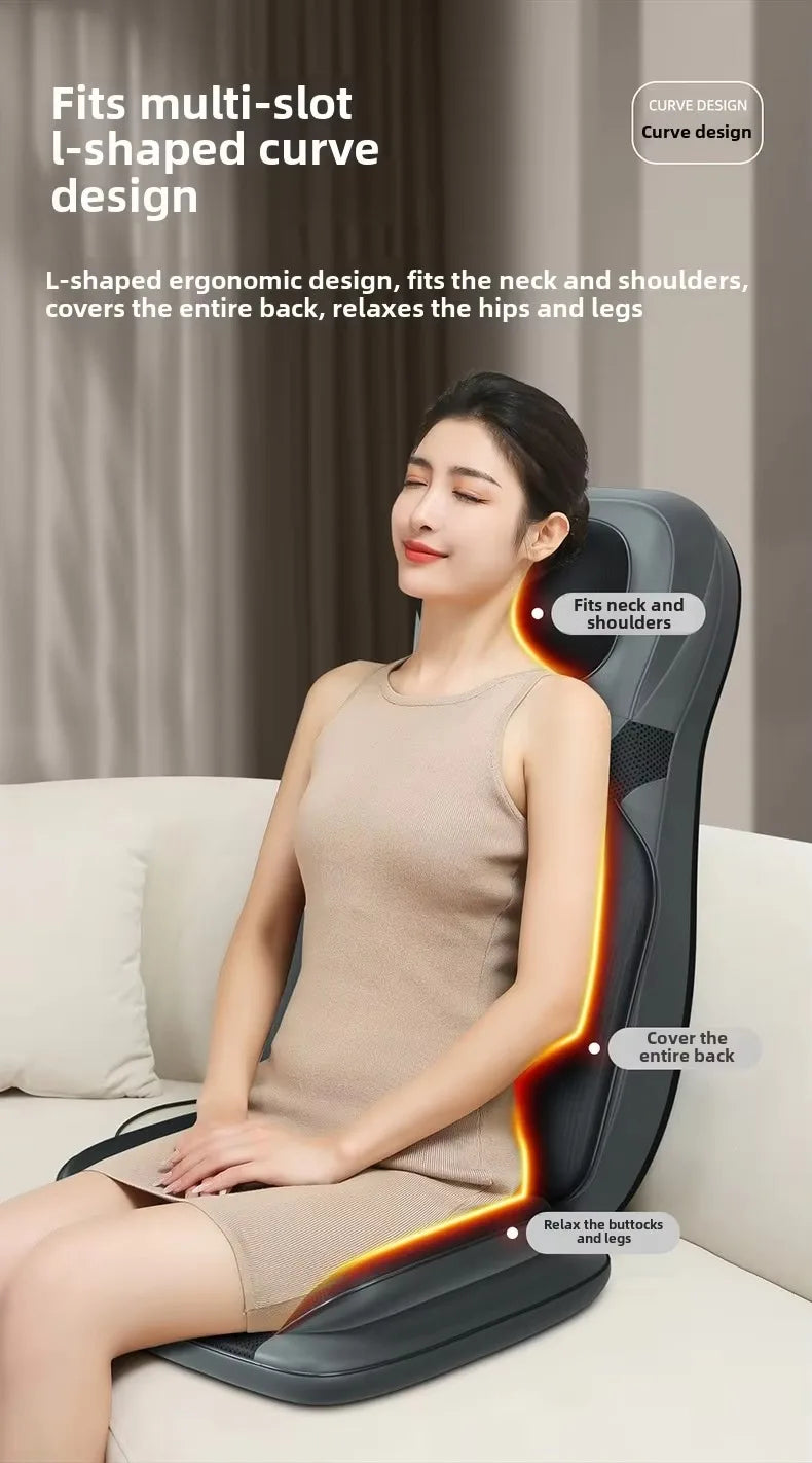 5 in 1 Folding Chair Type Massager Massage Chair Power Full Body Massager Neck Shoulder Rolling Pad Waist Back Cervical Spine Cu