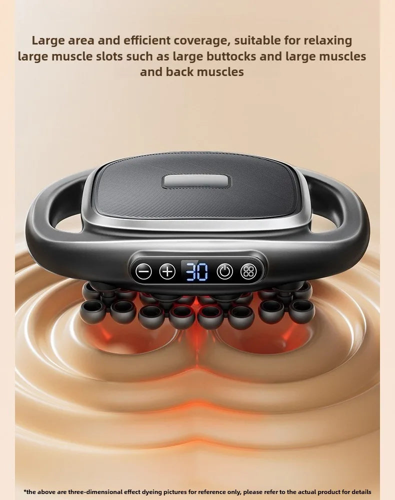 Professional High-Quality 32-Head Deep Tissue Massage Gun | Wireless High-Frequency Vibration with Red Light Therapy for Deep Muscle Relief | Red Light for Full Body Relaxation