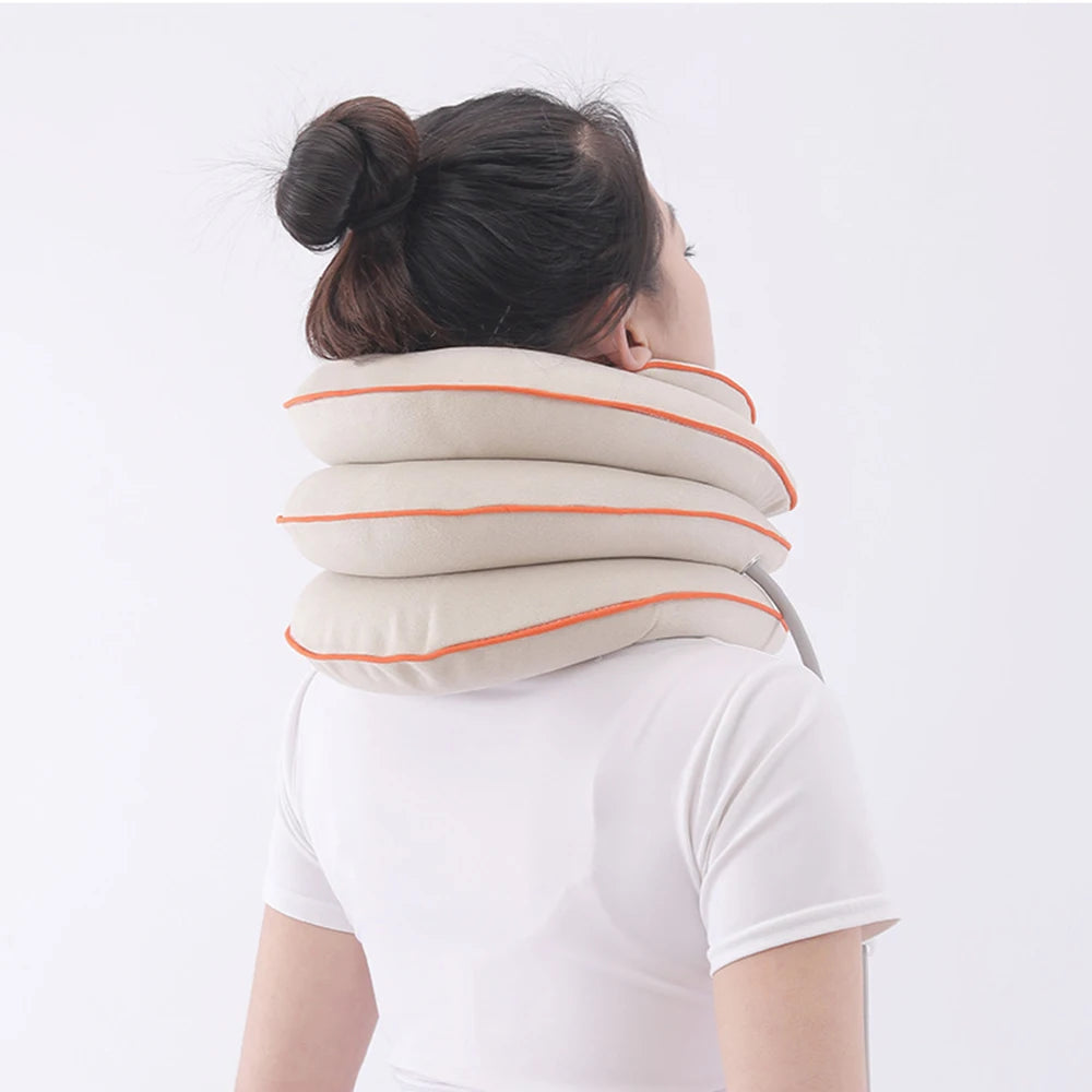 Medical-Grade Adjustable Inflatable Cervical Neck Traction Brace | Relief for Chronic Neck & Shoulder Pain Management