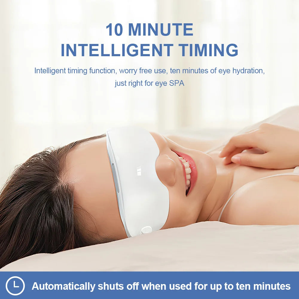 3D Electric Steam Eye Massager | Smart Heat Hot Compress & Nano Steam for Eye Care