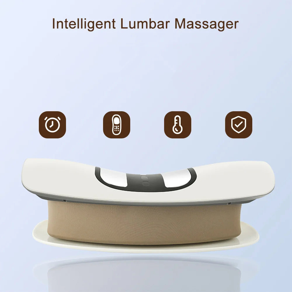 Premium Adjustable Electric Lumbar Massager | Vibration Therapy & Spinal Traction Device for Waist & Back Support | Device for Core, Waist Pain Relief & Spine Health