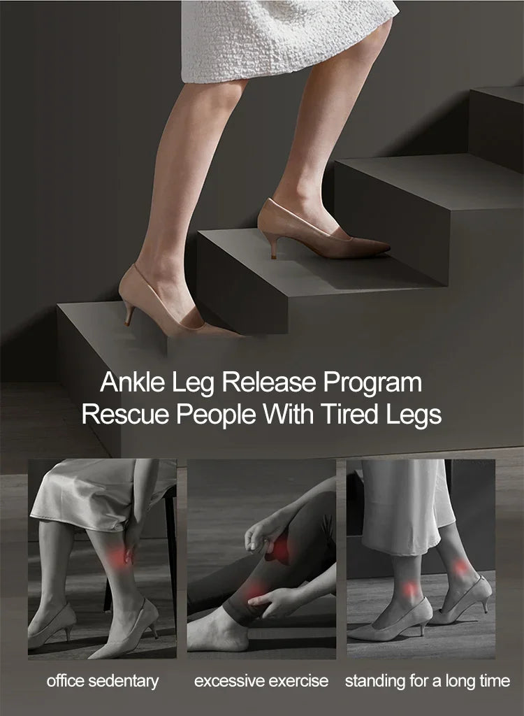 Premium Spa-Quality Electric Foot & Leg Massager with Air Compression, Heat & Vibration | Deep Kneading & Full Wrap Relief