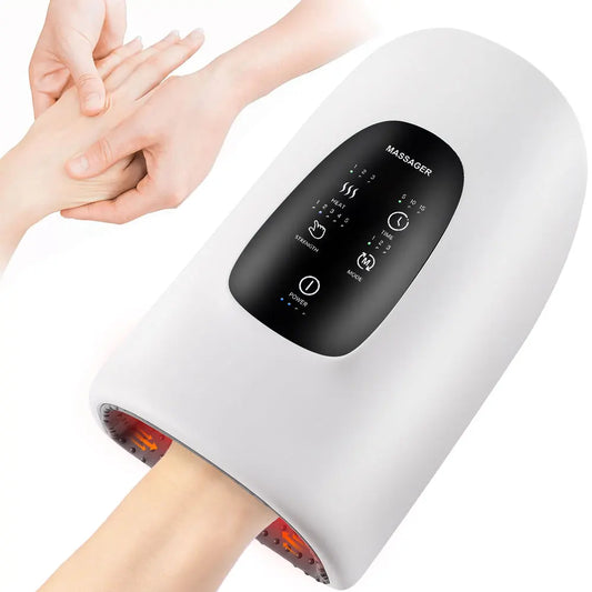 Smart Heated Wireless Electric Hand Massager | Air Compression & Hot Compress for Arthritis, Numbness & Muscle Relief