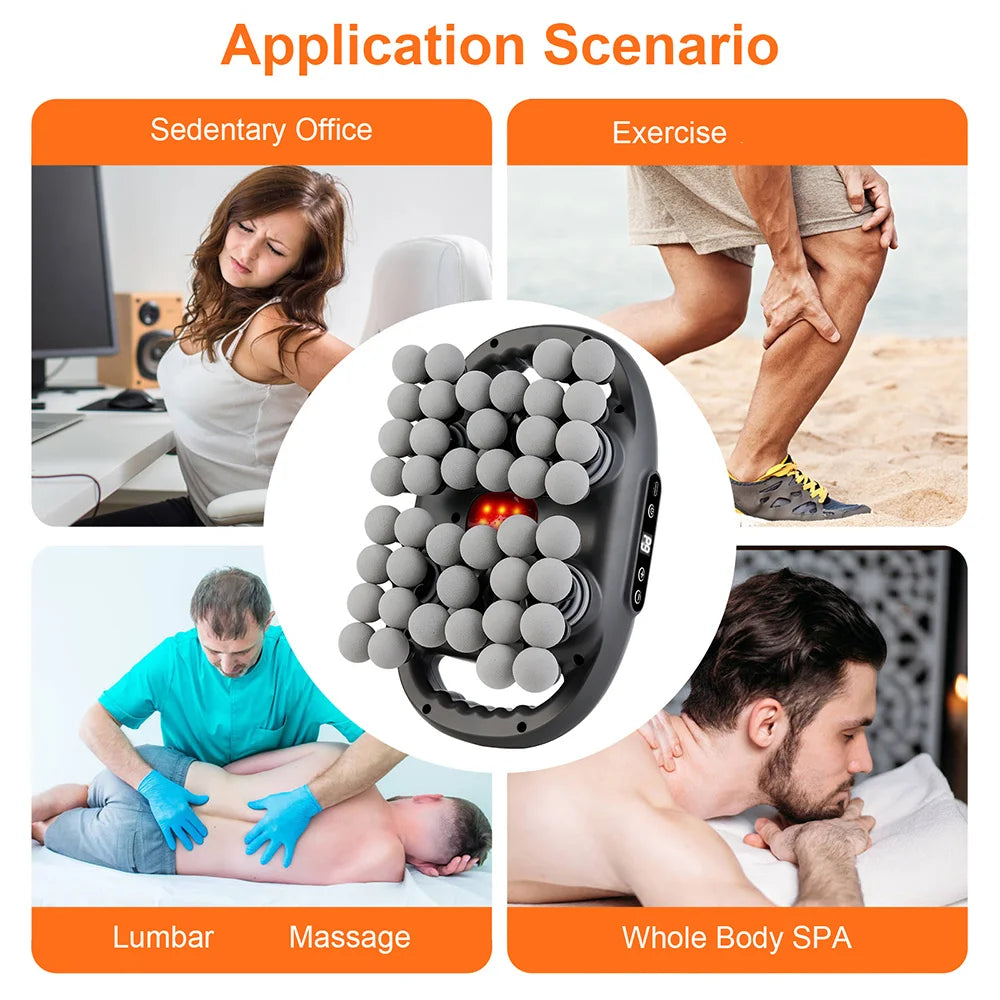 Professional 42-Head High-Frequency Percussion Massage Gun | Deep Tissue Vibration for Full Body & Muscle Relaxation | Pain Relief (Back, Neck, Shoulder)