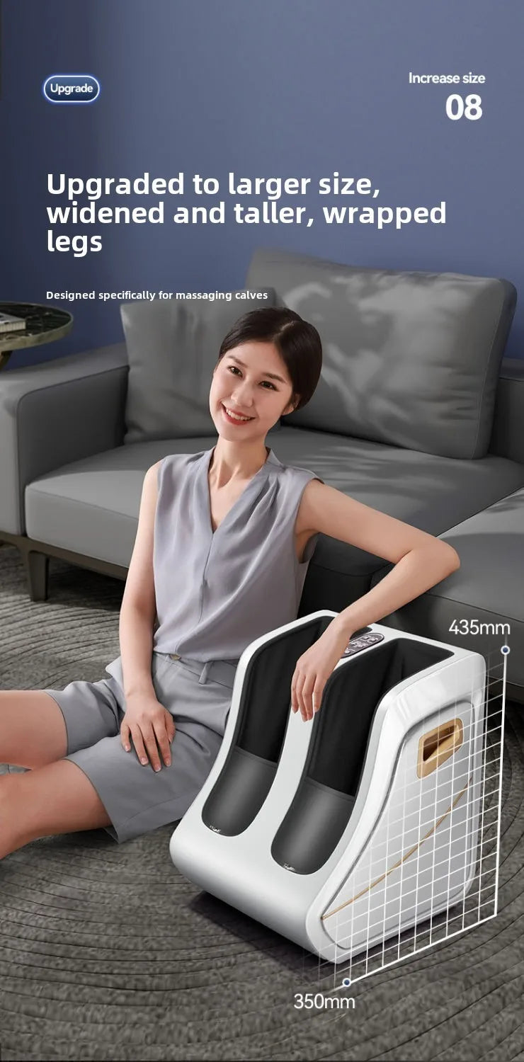 Premium Adjustable Heated Foot & Calf Massager | Shiatsu Deep Kneading, Compression & Vibration for Plantar & Circulation Relief