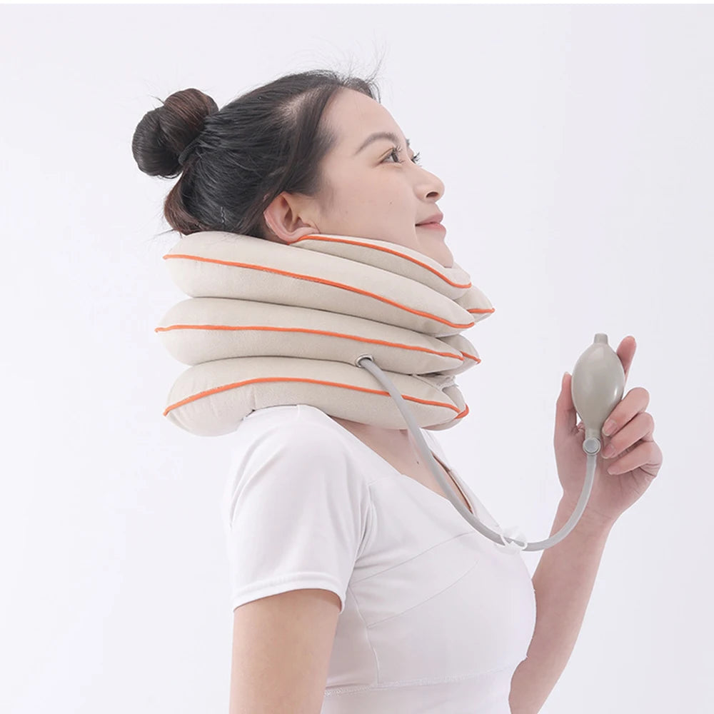 Medical-Grade Adjustable Inflatable Cervical Neck Traction Brace | Relief for Chronic Neck & Shoulder Pain Management
