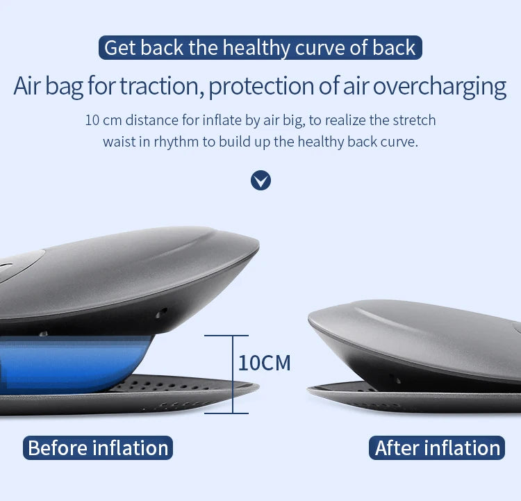 Multi-Level Electric Lumbar Traction Device | Inflatable, Heated Vibration for Back & Spine Relief 
| Multi-Level Vibration, Hot Compress for Lumbar Relief