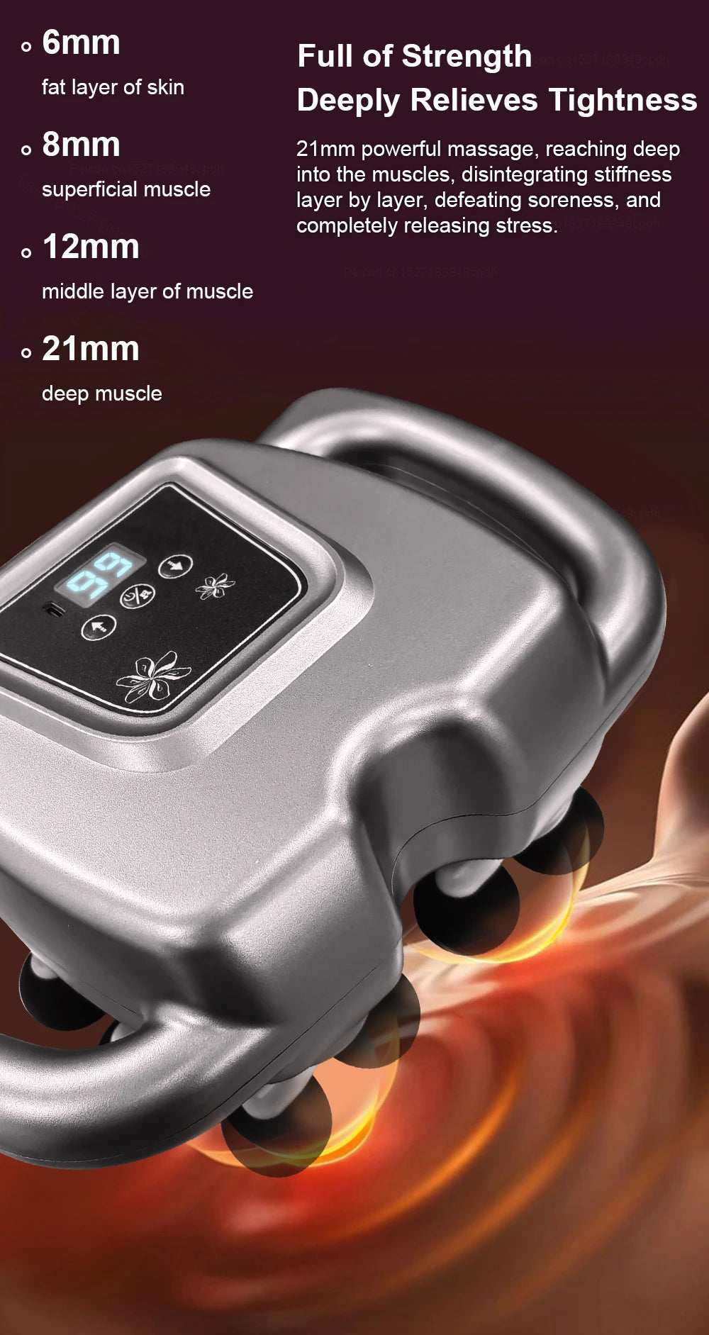 Professional 16-Head High-Frequency Percussion Massage Gun | Deep Tissue Muscle Massager for Full Body Relaxation | High-Frequency Vibration Massager for Neck, Shoulder & Waist