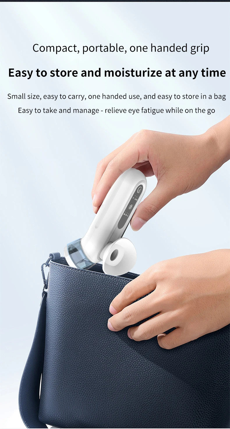Electric Nano Steam Eye Massager | Hot Compress & Moisturising Spray for Eye Fatigue Relief