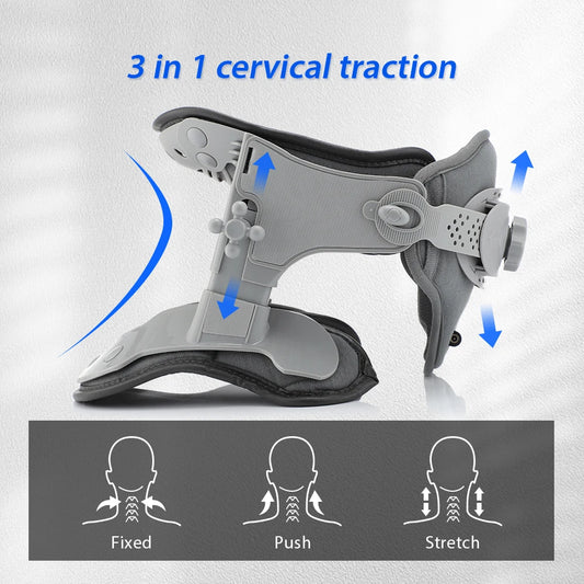 Smart Adjustable Heated Cervical Neck Traction Collar | Posture Correction & Spine Alignment for All Ages