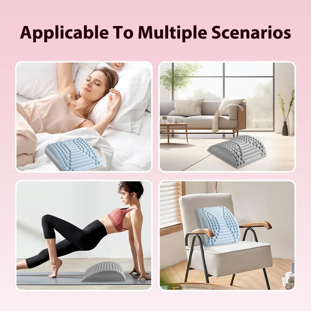 Anti-skid Orthopedic Lumbar Support, Belt Disc Herniation,Back Stretcher Pillow for Back Pain Relief,Sciatica Pain Relief
