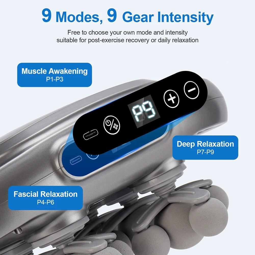 Professional 42-Head High-Frequency Percussion Massage Gun | Deep Tissue Vibration for Full Body & Muscle Relaxation | Pain Relief (Back, Neck, Shoulder)