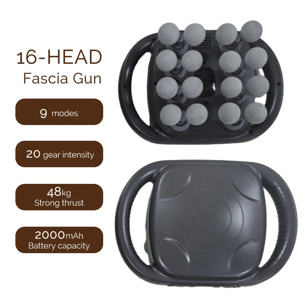 Professional 42-Head High-Frequency Percussion Massage Gun | Deep Tissue Vibration for Full Body & Muscle Relaxation | Pain Relief (Back, Neck, Shoulder)