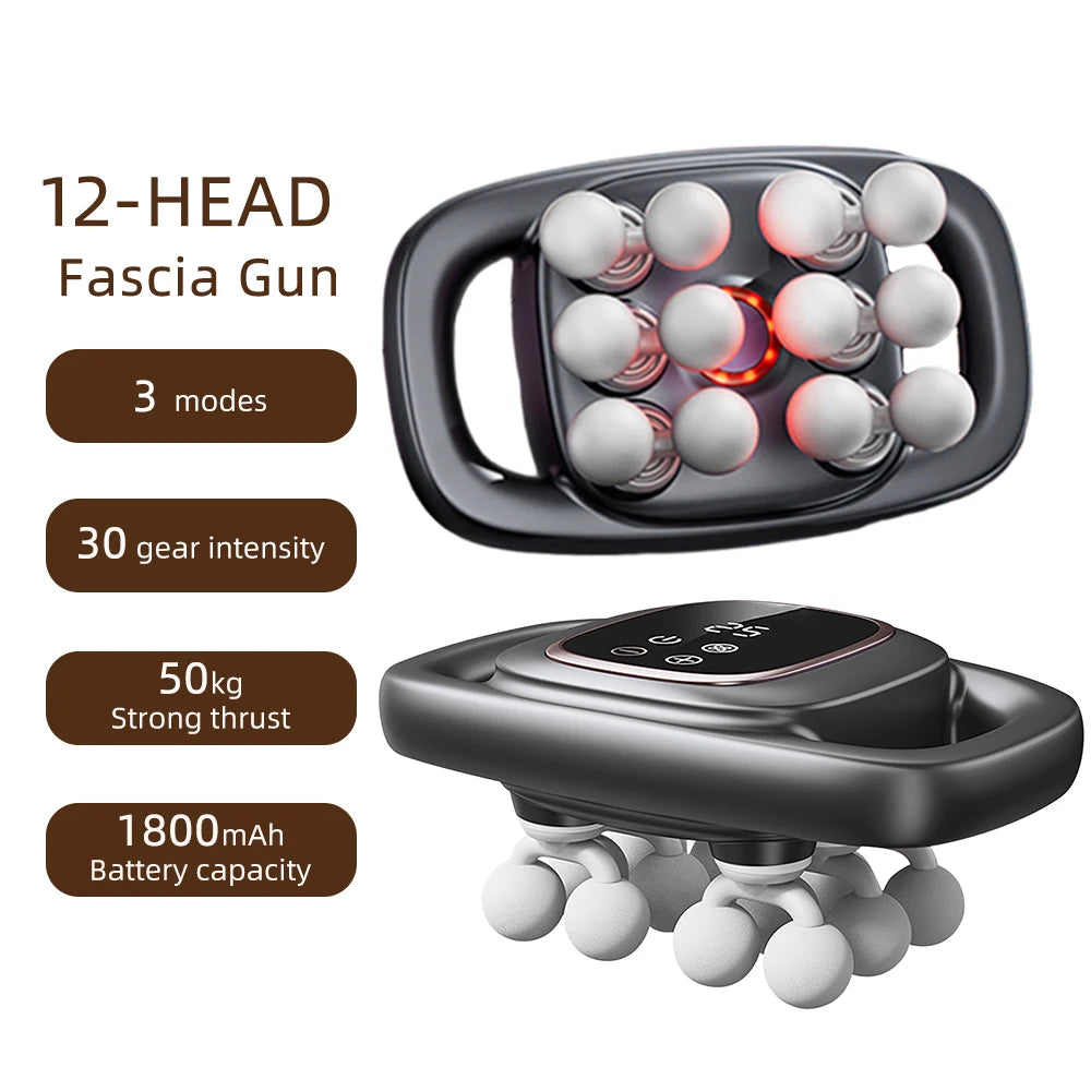 Professional 42-Head High-Frequency Percussion Massage Gun | Deep Tissue Vibration for Full Body & Muscle Relaxation | Pain Relief (Back, Neck, Shoulder)