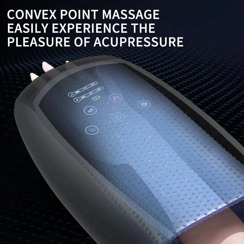 Smart Premium Cordless Electric Hand Massager | Airbag Compression, Warm Heat & Vibration for Finger & Palm Relief [Touchscreen]