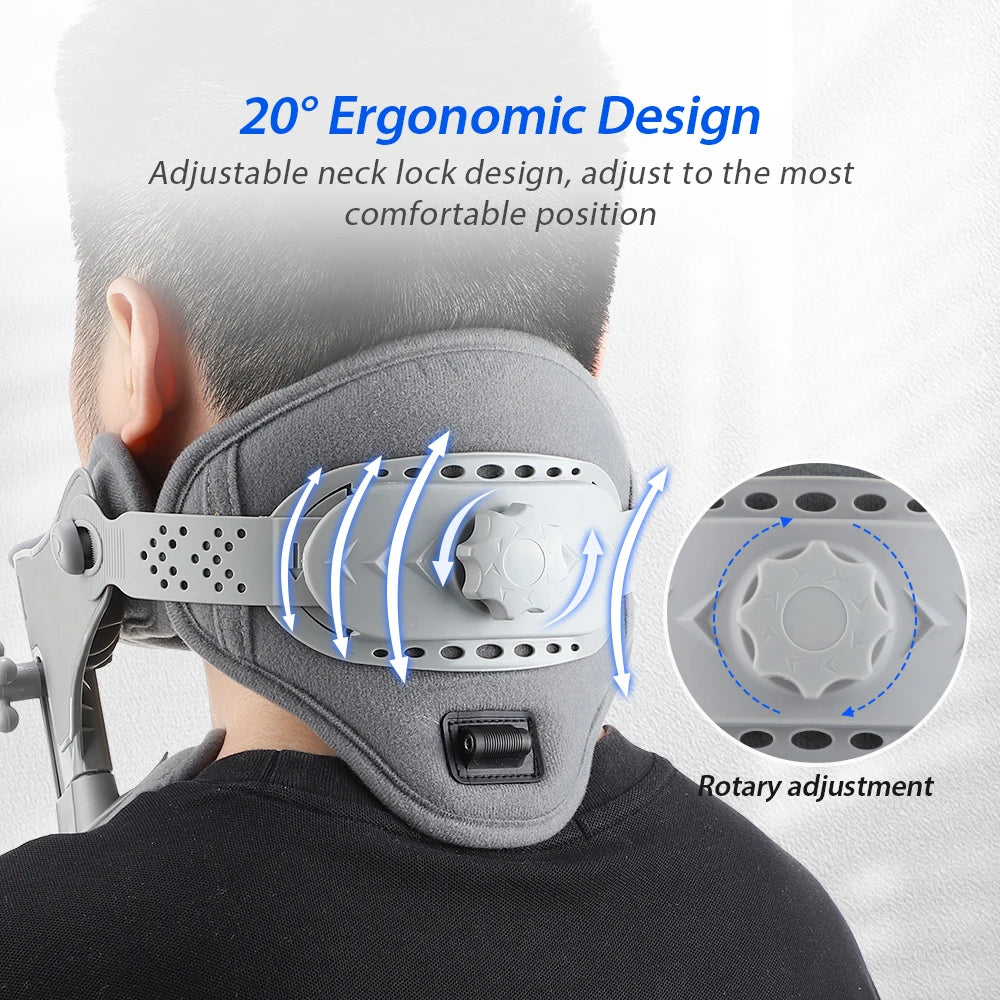 Smart Adjustable Heated Cervical Neck Traction Collar | Posture Correction & Spine Alignment for All Ages