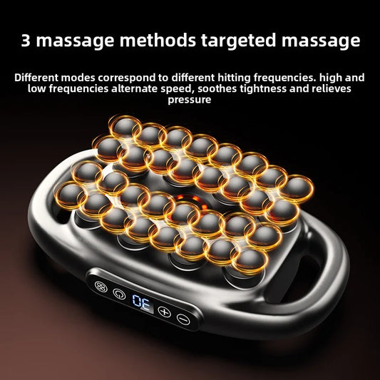 Professional High-Quality 32-Head Deep Tissue Massage Gun | Wireless High-Frequency Vibration with Red Light Therapy for Deep Muscle Relief | Red Light for Full Body Relaxation